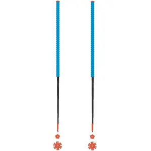 Les batons d'Alain - Bâtons de ski de randonnée - Azur en Aluminium - Taille 125 cm - Bleu pas cher