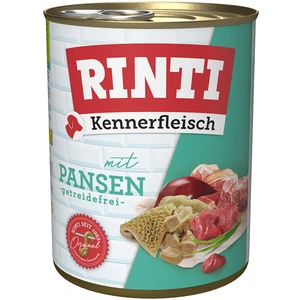 Comparateur de prix : 800g RINTI viande de connaisseur avec panses nourriture pour chien humide