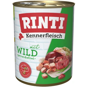 Comparateur de prix : 800g RINTI viande de connaisseur avec gibier nourriture pour chien hum...