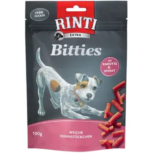 Comparateur de prix : 100g Carottes Épinards Extra Bitties Rinti - Friandises Pour Chien