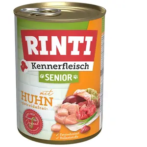 Comparateur de prix : 1x400g RINTI Senior, poulet - Pâtée pour chien