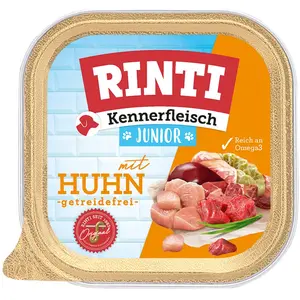 RINTI Kennerfleisch Bol de Viande Junior avec Poulet 9 x 300 g pas cher