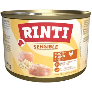 Comparateur de prix : RINTI Sensible 6 x 185 g pour chien - poulet, riz