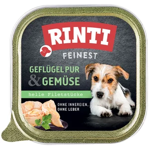 Comparateur de prix : RINTI Feinest 11 x 150 g pour chien - volaille, légumes