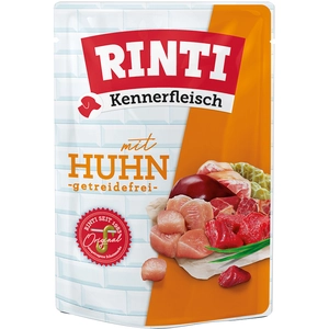 Comparateur de prix : 10x400g Sachets RINTI poulet nourriture humide pour chien