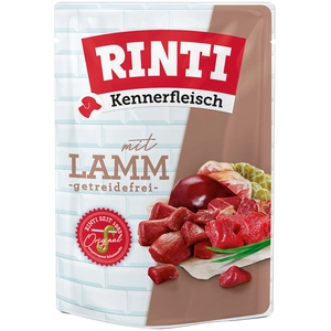 Comparateur de prix : 10x400g Sachets RINTI agneau nourriture humide pour chien