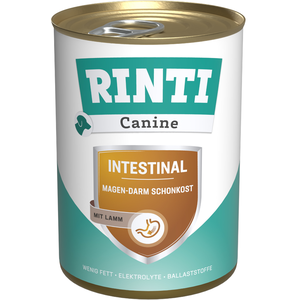 Comparateur de prix : 12x400g RINTI Canine intestinal avec agneau nourriture pour chien humi...