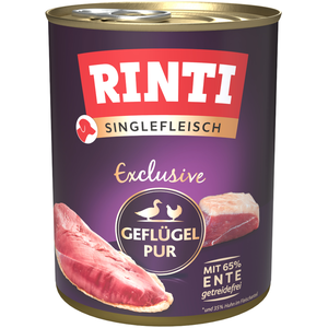 Comparateur de prix : RINTI Viande Pure 6 x 800 g pour chien - pure volaille