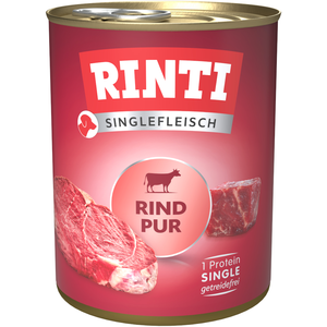 Comparateur de prix : RINTI Viande Pure 6 x 800 g pour chien - pur boeuf