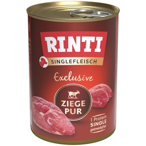 Comparateur de prix : RINTI Viande Pure Exclusive 6 x 400 g pour chien - pure chèvre