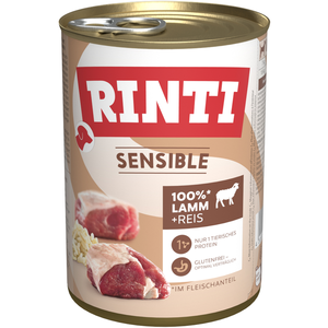 Comparateur de prix : RINTI Sensible 6 x 400 g pour chien - agneau, riz