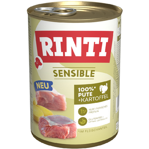 RINTI Sensible 6 x 400 g pour chien - dinde, pommes de terre