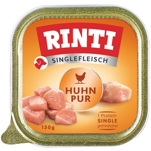 RINTI Viande pure 10 x 150 g pour chien - pur poulet pas cher