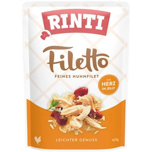 Comparateur de prix : RINTI Filetto en gelée 24 x 100 g pour chien - poulet, coeur