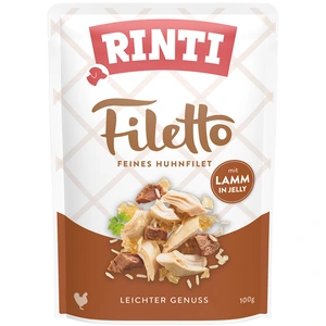 RINTI Filetto en gelée 24 x 100 g pour chien - poulet, agneau
