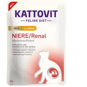 Kattovit Renal spécial reins Paté 10 x 85 g pour chat - poulet pas cher
