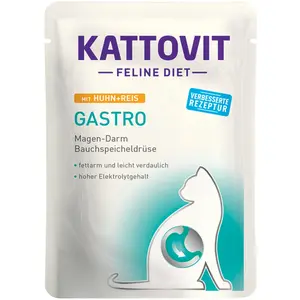 Comparateur de prix : 24x85g Gastro Poulet, Riz Kattovit - Pâtée Pour Chat