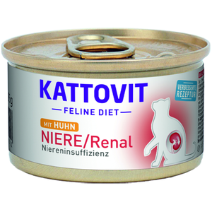 6x85g Kattovit Renal spécial reins poulet - Pâtée pour chat pas cher