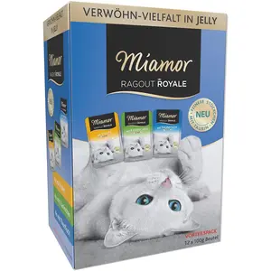12x100g Ragoût Royal lapin, poulet, thon Miamor - Nourriture pour Chat pas cher