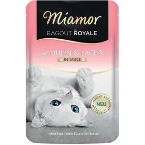 Comparateur de prix : Miamor Ragoût Royal en sauce 22 x 100 g pour chat - poulet, saumon