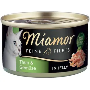 Comparateur de prix : 24x100g Filets Fins Thon Blanc, Légumes Miamor - Nourriture Pour Chat