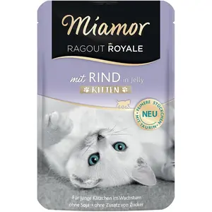 Comparateur de prix : Pâtée pour chat - MIAMOR - Ragout Royale Kitten - 100g - Boeuf - Junior - Moyen