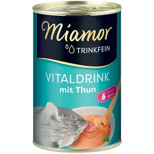 6x135mL Boisson Trinkfein thon Miamor - Friandises pour chat pas cher