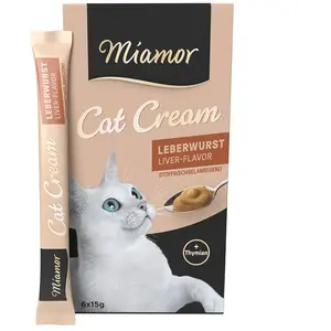 Comparateur de prix : 6x15g Miamor Cat Snack Crème au pâté de foie - Friandises pour chat