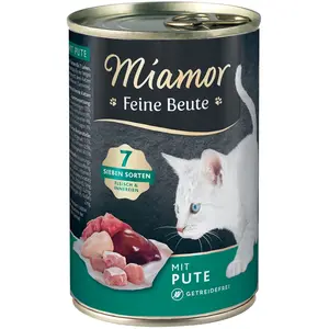 Comparateur de prix : 12 x 400 g Miamor Proies fines dinde nourriture humide pour chats