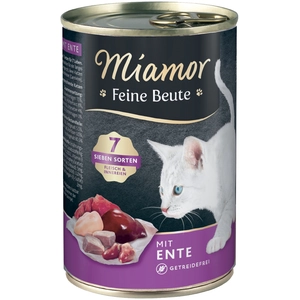 Comparateur de prix : 12 x 400g canard Miamor Proies fines nourriture humide pour chats