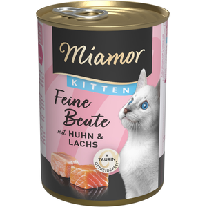 Lot Miamor Feine Beute Kitten 12 x 400 g pour chaton - poulet, saumon pas cher