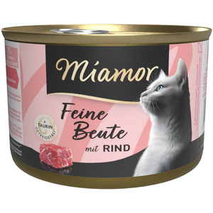 12 x 185g boeuf Miamor Proies fines nourriture humide pour chats pas cher