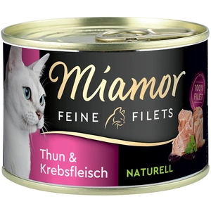 Miamor Filets Fins Naturels 6 x 156 g pour chat - thon, crabe pas cher