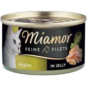 1x100g Filets Fins poulet en gelée Miamor - Pâtée pour chatVendu parzooplus