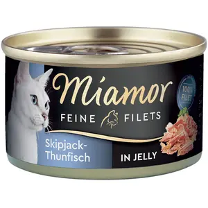 Comparateur de prix : 1x100g Filets Fins thon Skipjack en gelée Miamor - Pâtée pour chat