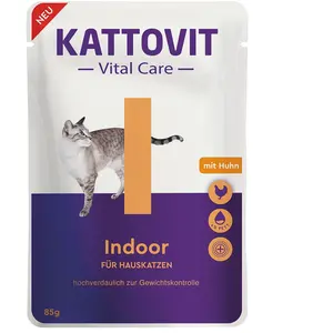 Comparateur de prix : KATTOVIT Vital Care Indoor Poulet | 85 g | Nourriture Humide en Sauce pour Chat |