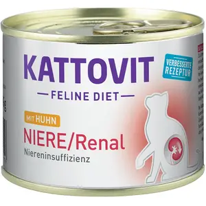 6x185g Kattovit Renal spécial reins poulet - Pâtée pour chat pas cher