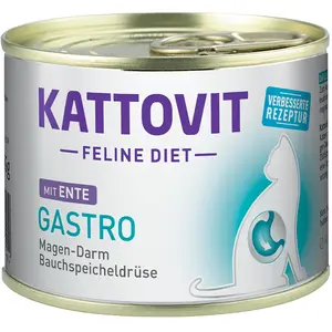 6x185g Kattovit Gastro canard - Pâtée pour chat pas cher