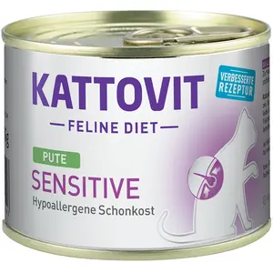 6x185g Sensitive dinde Kattovit - Pâtée pour chat pas cher