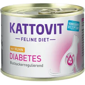 6x185g Kattovit Diabète poulet - Pâtée pour chat pas cher