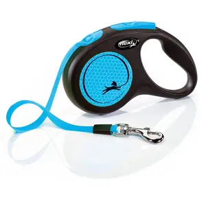 Comparateur de prix : Laisse New Neon S Tape 5 m black/ neon blue Flexi CL11T5-251-S-NEOBL