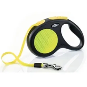 Comparateur de prix : Laisse flexi New Neon 5 m pour chien - taille M : jusqu'à 25 kg