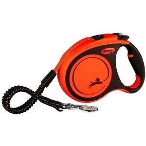 Comparateur de prix : Flexi Flexi - Leash Xtreme L Tape 5m Black/Orange Max 65kg - (600.8404)