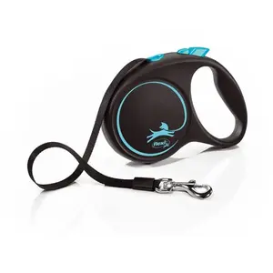 Comparateur de prix : Laisse Black Design M Tape 5m black/ blue Flexi FU22T5-251-S-CHBL