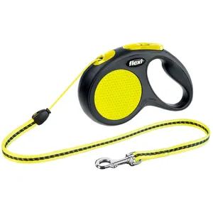 Laisse New Neon S Cord 5 m black/ neon yellow Flexi CL11C5-251-S-NEOGE pas cher