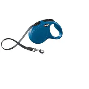 Comparateur de prix : FLEXI Laisse à enrouleur new classic bleu à sangle taille s longueur 5 m chiens < 15 kg