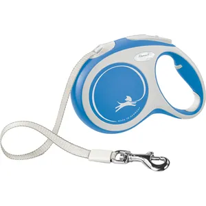 Comparateur de prix : Laisse enrouleur - FLEXI - New Comfort - 5 m - Bleu - Pour chiens jusqu'à 60 kg