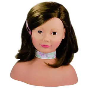 Comparateur de prix : Tête à coiffer et à maquiller pour enfant - Gotz 1192053 - 58 pièces - Châtains - Yeux marron