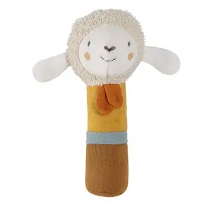 Fehn - Hochet souple tige mouton en coton bio - Fehn pas cher