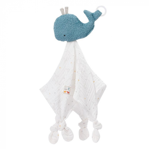 Doudou Baleine fehnNATUR - Coton Bio - Attache tétine - 34 cm pas cher